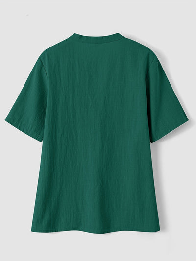 Elegant Harrode Skjorte med V-Udskæring og Knapper