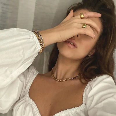 Rope Bianca Halskæde | 18k Guld - DK BUTIK