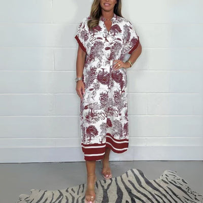 Elegant Kjole Caia™ med Eksklusivt Mønster - Olsen & Olsen