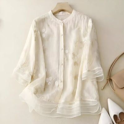 Emma – Let og Elegant Bomuldsbluse