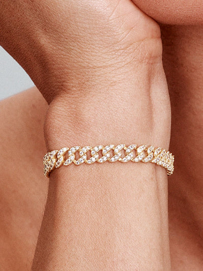 Moissanit Kubansk Armbånd | Guld 18k - DK BUTIK