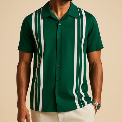 Polo California Med Striber i Bomuld