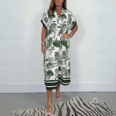 Elegant Kjole Caia™ med Eksklusivt Mønster - Olsen & Olsen