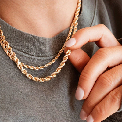 Olivia halskæde i snoet stil | 18K guld - DK BUTIK