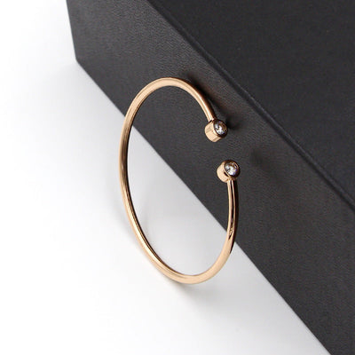 armbånd med dobbelte krystaller | 18k Guld - DK BUTIK