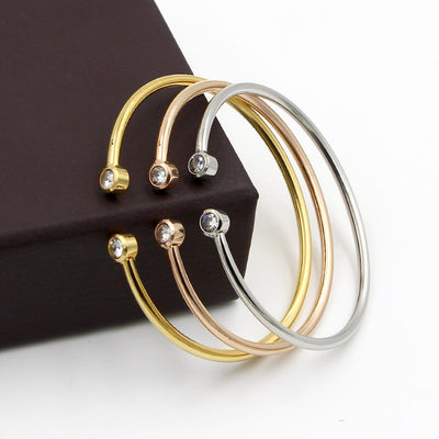 armbånd med dobbelte krystaller | 18k Guld - DK BUTIK