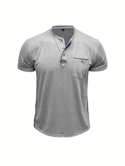 Saxon - Elegant Rund Hals T-shirt Med Lomme