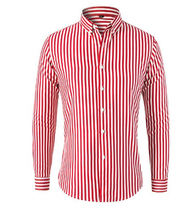 Mormon - Casual Stribet Button-Up Skjorte
