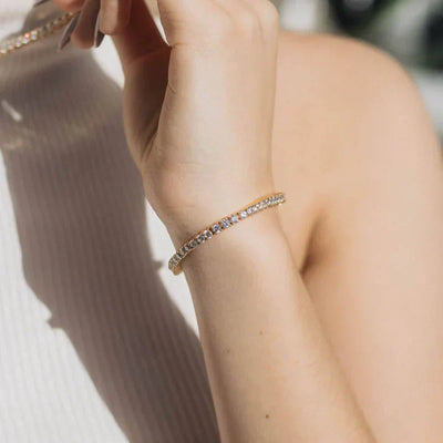 Tennisarmbånd Lillian | 18k Guld - DK BUTIK