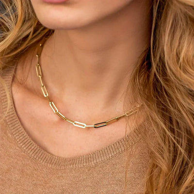 bernstein halskæde | 18k guld - DK BUTIK