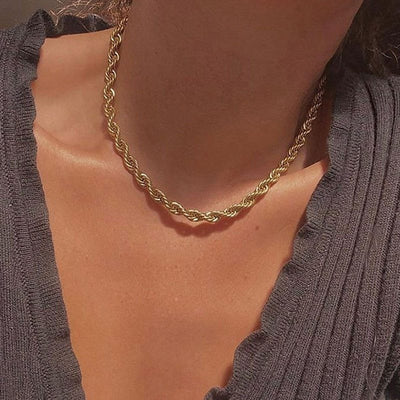Rope Bianca Halskæde | 18k Guld - DK BUTIK