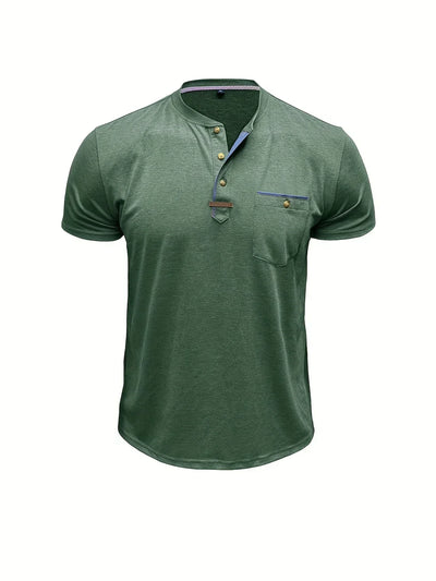 Saxon - Elegant Rund Hals T-shirt Med Lomme
