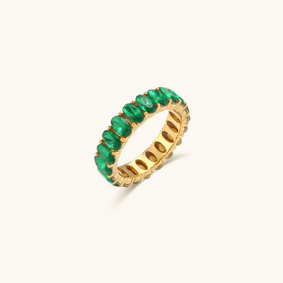 Antoinette Ring med Diamantsimulant | 18k Guld - DK BUTIK