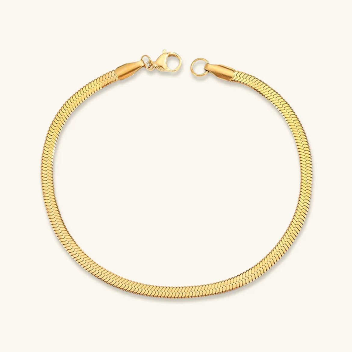 Vida Armbånd Guld i fiskebensmønster | 18k Guld - DK BUTIK
