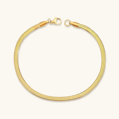 Vida Armbånd Guld i fiskebensmønster | 18k Guld - DK BUTIK