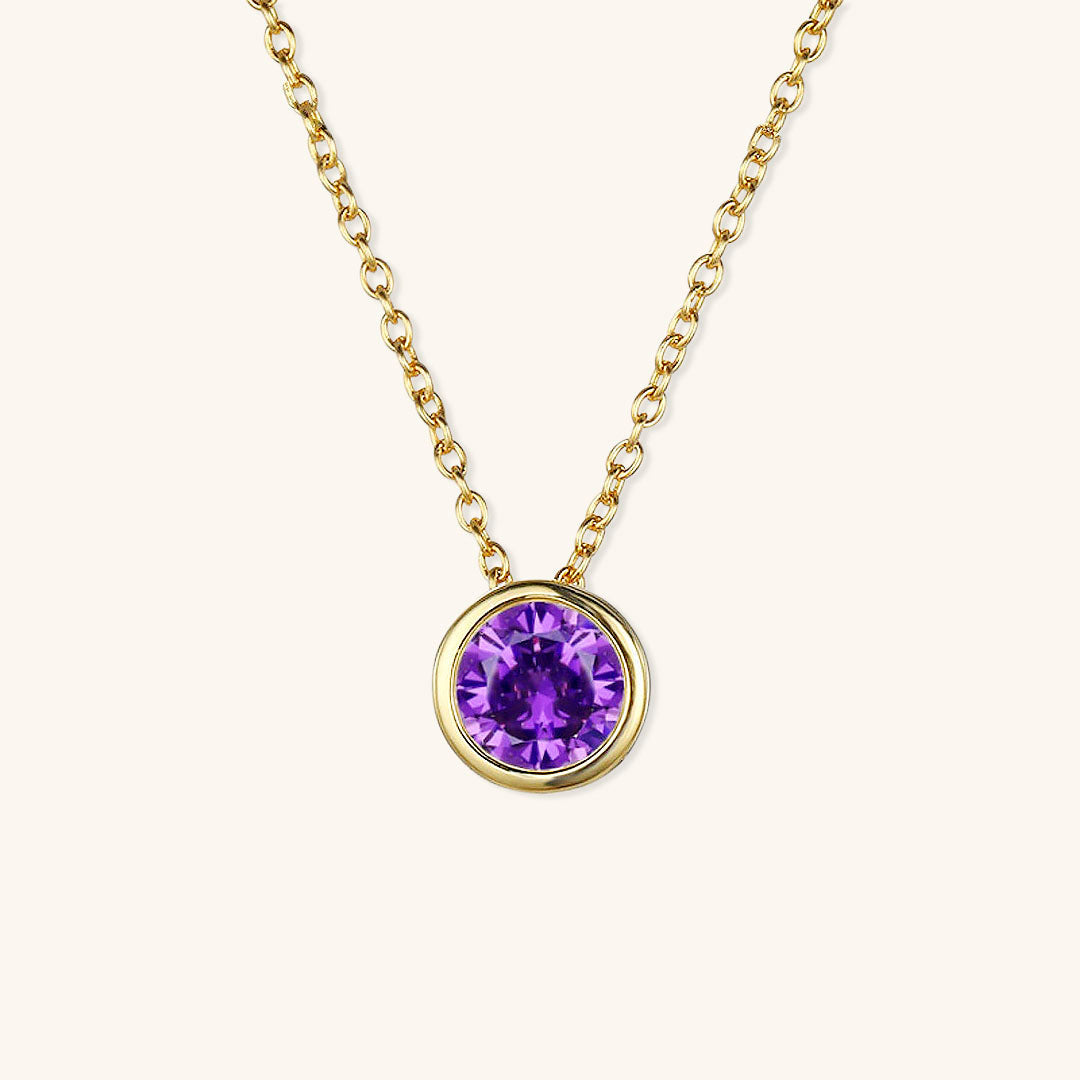 Amelia Halskæde med Fødselssten | 18k Guld - DK BUTIK