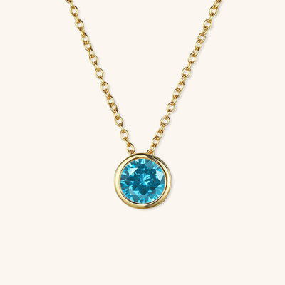 Amelia Halskæde med Fødselssten | 18k Guld - DK BUTIK