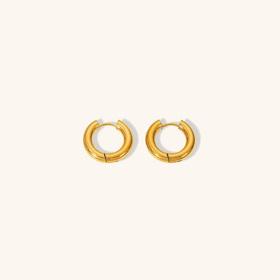 Modige Runde Øreringe | 18k Guld - DK BUTIK
