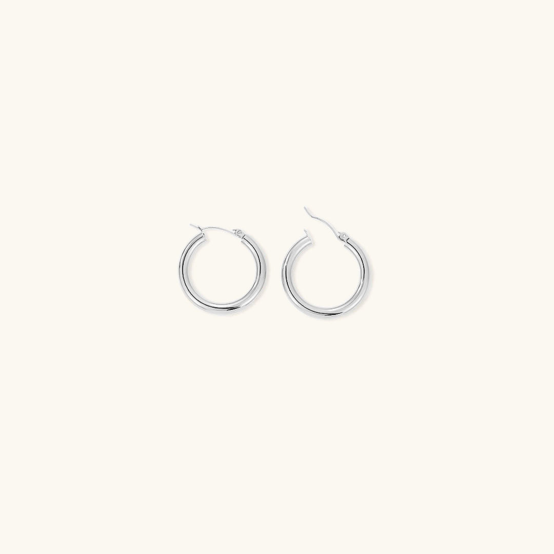 Elegante brede runde øreringe | 18k guld - DK BUTIK