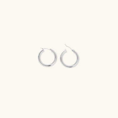 Elegante brede runde øreringe | 18k guld - DK BUTIK