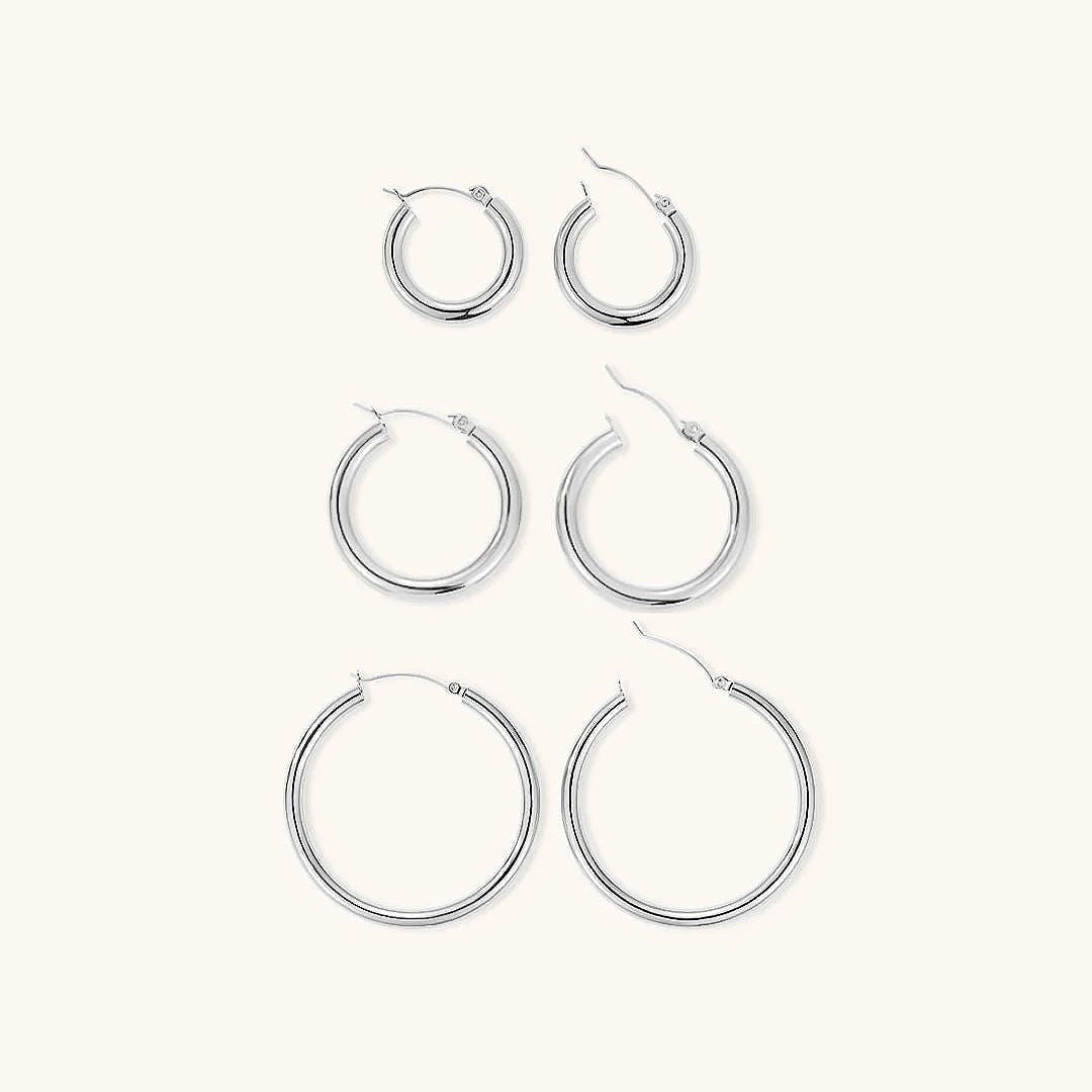 Elegante brede runde øreringe | 18k guld - DK BUTIK