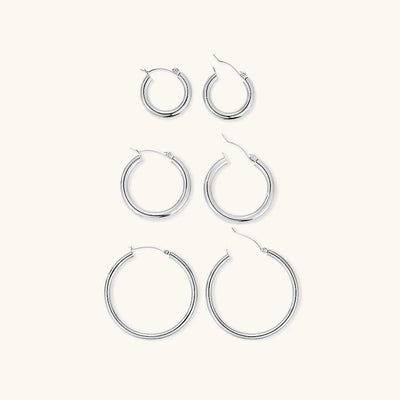 Elegante brede runde øreringe | 18k guld - DK BUTIK