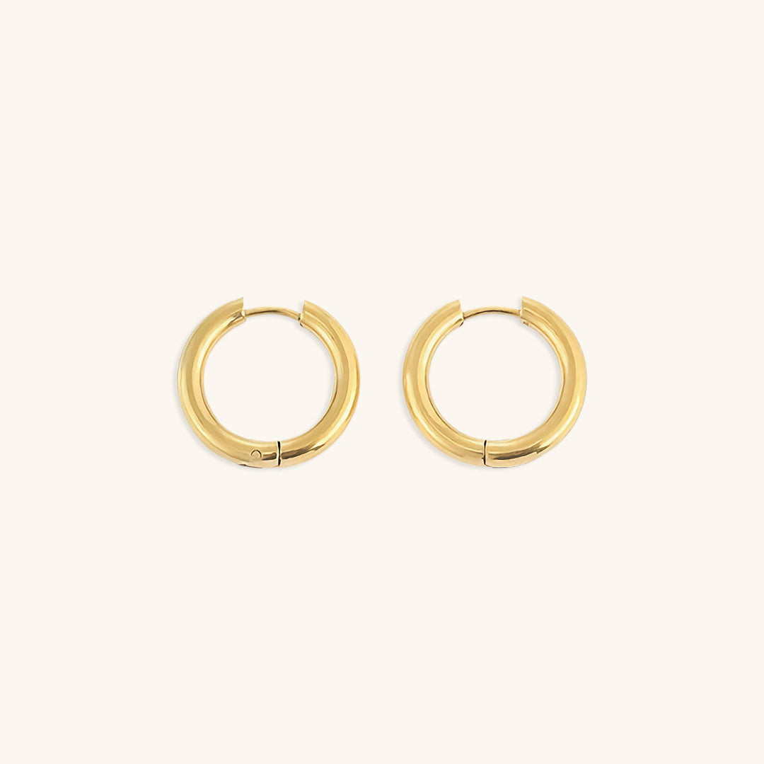 Klassiske Runde Øreringe | 18k Guld - DK BUTIK