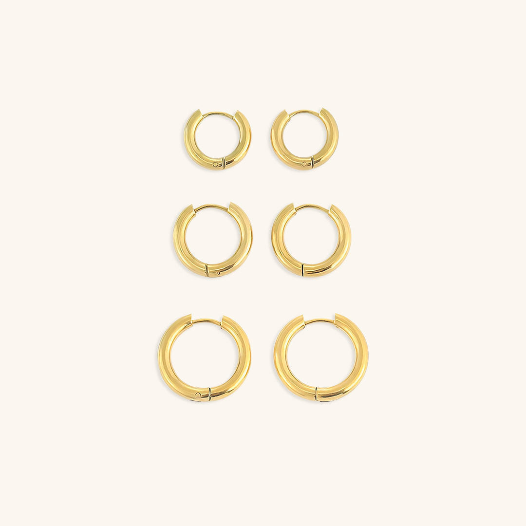 Klassiske Runde Øreringe | 18k Guld - DK BUTIK