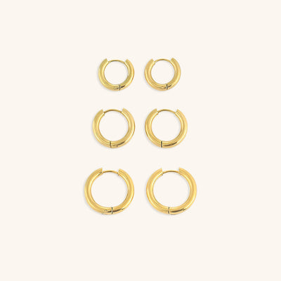 Klassiske Runde Øreringe | 18k Guld - DK BUTIK