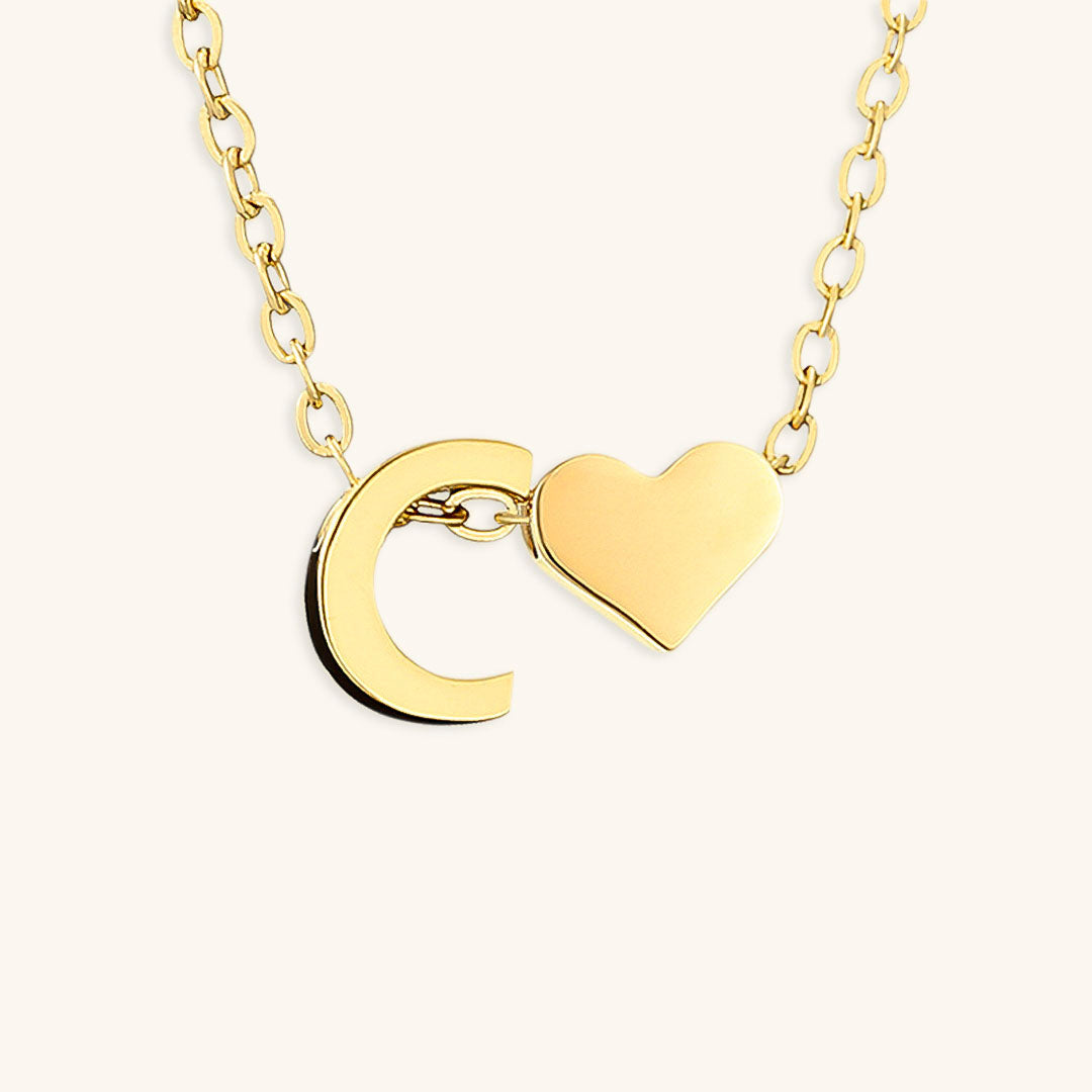 navnesmykke med initialen Ria | 18k Guld - DK BUTIK