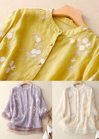 Eloise™ | Elegant Broderet Bluse™ fra Olsen & Olsen