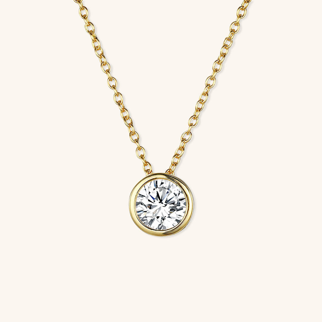 Amelia Halskæde med Fødselssten | 18k Guld - DK BUTIK