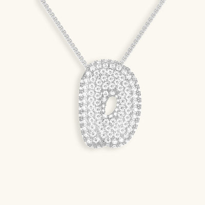 Navnesmykke Bubble med diamant | 18k Guld - DK BUTIK