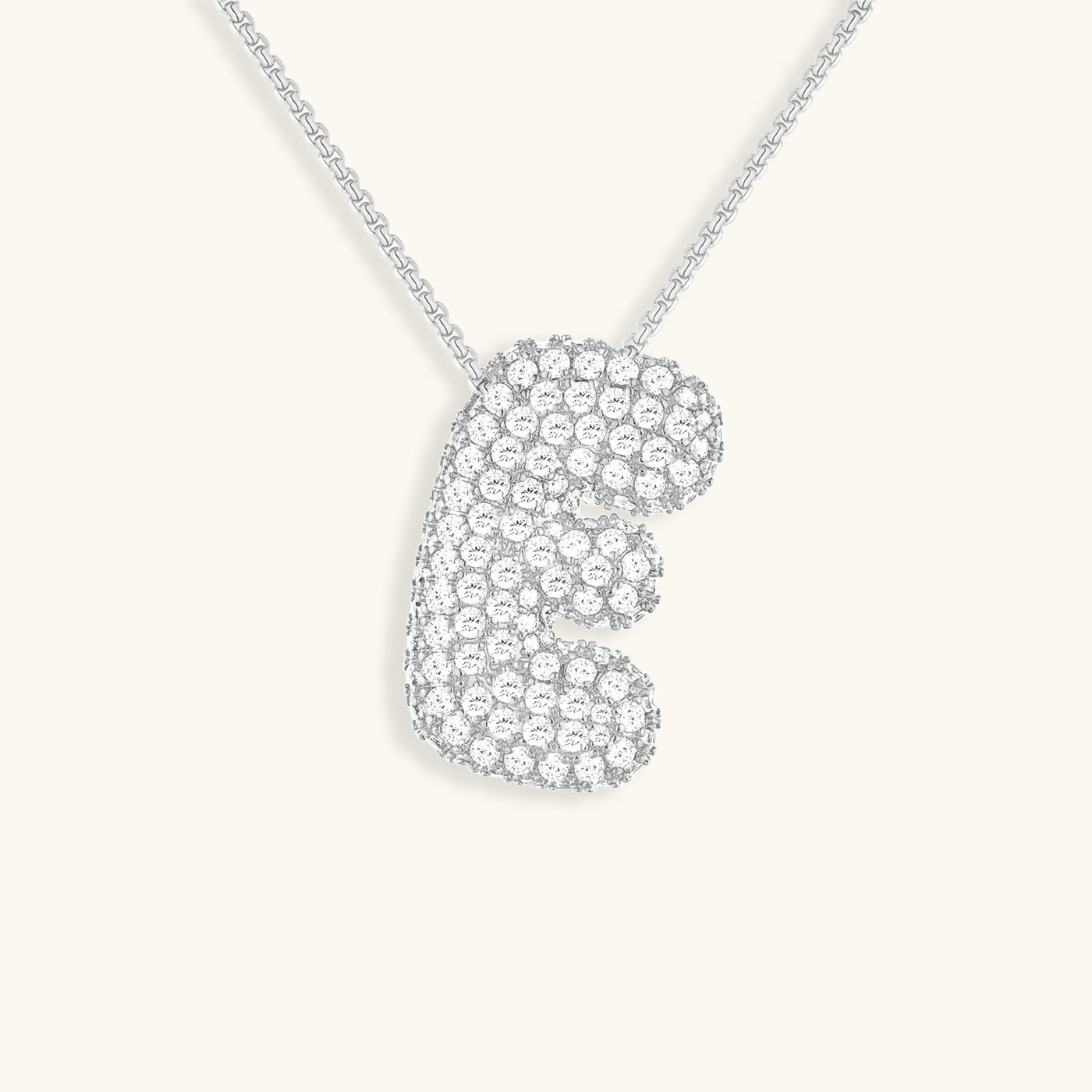 Navnesmykke Bubble med diamant | 18k Guld - DK BUTIK