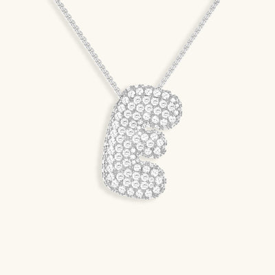 Navnesmykke Bubble med diamant | 18k Guld - DK BUTIK