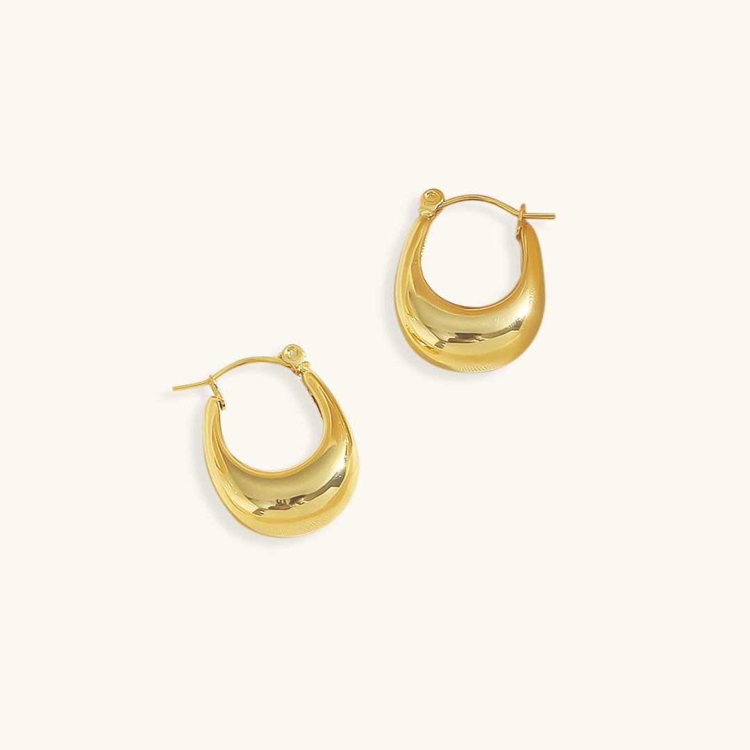 Evie Øreringe i Kredsform | 18k Guld - DK BUTIK