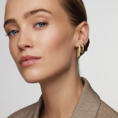 Store Icon Hoops | Guld 18k - DK BUTIK