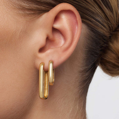 Store Icon Hoops | Guld 18k - DK BUTIK