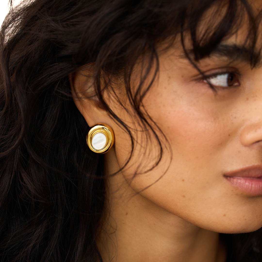 Giselle Perlenøreringe | Guld 14k - DK BUTIK