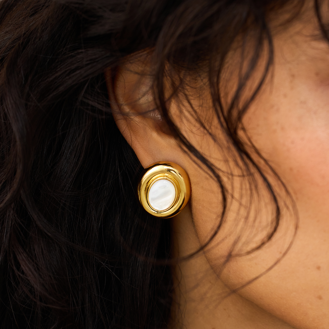 Giselle Perlenøreringe | Guld 14k - DK BUTIK
