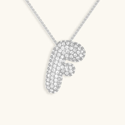 Navnesmykke Bubble med diamant | 18k Guld - DK BUTIK