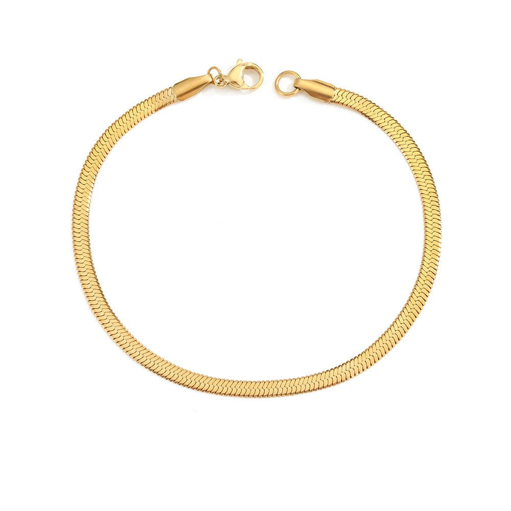 Stella Halskæde med Flet og Fiskemønster | 18k Guld - DK BUTIK