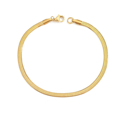 Stella Halskæde med Flet og Fiskemønster | 18k Guld - DK BUTIK