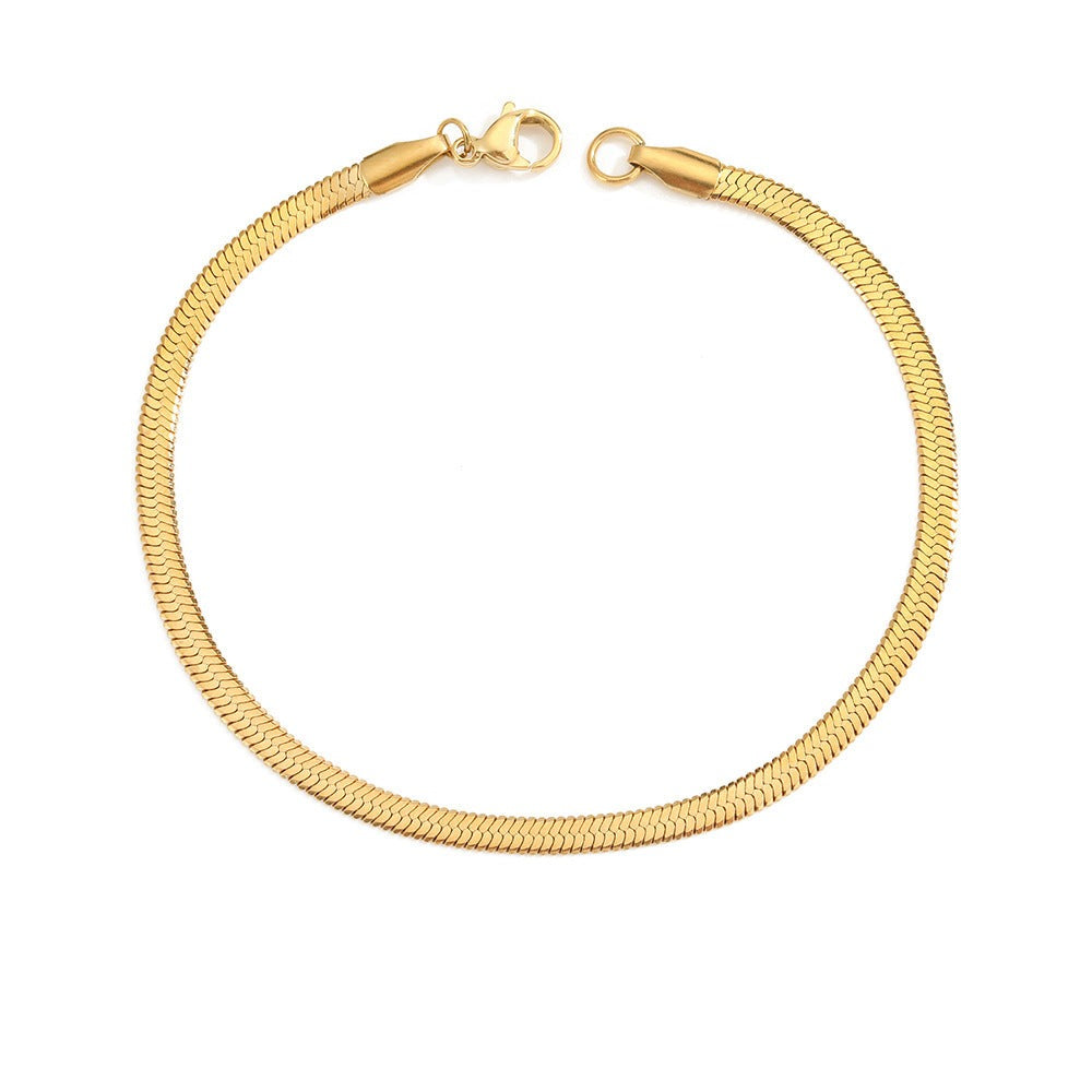 Stella Halskæde med Flet og Fiskemønster | 18k Guld - DK BUTIK