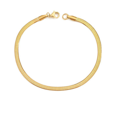 Stella Halskæde med Flet og Fiskemønster | 18k Guld - DK BUTIK