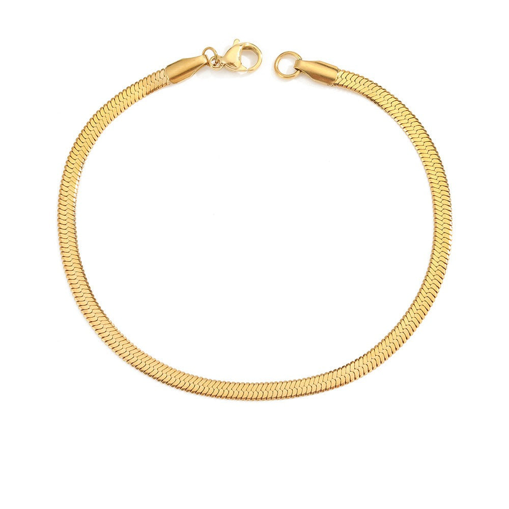 Stella Halskæde med Flet og Fiskemønster | 18k Guld - DK BUTIK