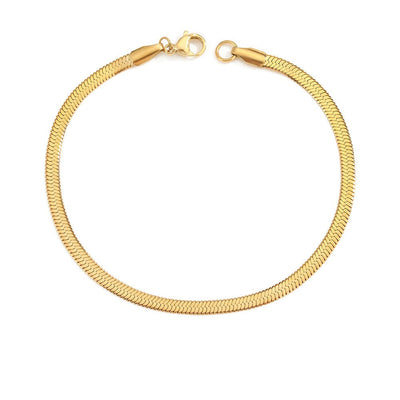 Stella Halskæde med Flet og Fiskemønster | 18k Guld - DK BUTIK