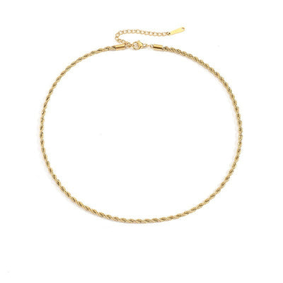 Olivia halskæde i snoet stil | 18K guld - DK BUTIK