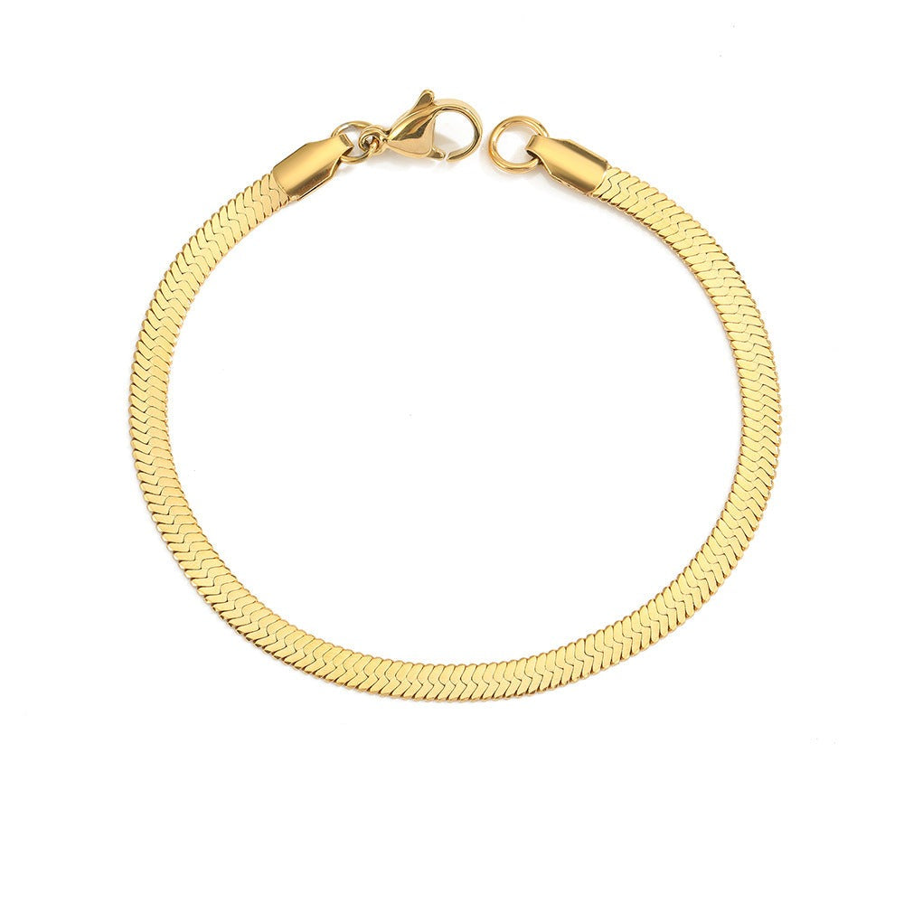 Stella Halskæde med Flet og Fiskemønster | 18k Guld - DK BUTIK