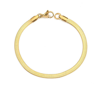 Stella Halskæde med Flet og Fiskemønster | 18k Guld - DK BUTIK